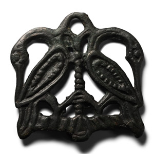 Viking Age Bronze Firesteel with Storks