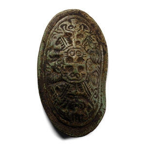 Viking Bronze Borre Style Tortoise Brooch