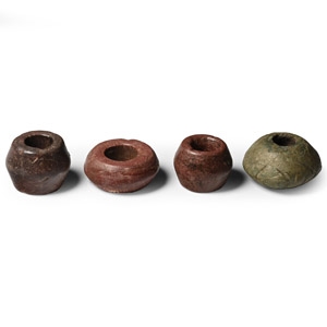 Viking Stone and Bronze Spindle Whorl Collection