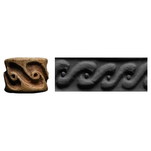 Jemdet Nasr Type Stone Cylinder Seal with Geometric Motifs