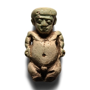 Egyptian Faience Pataikos Amulet