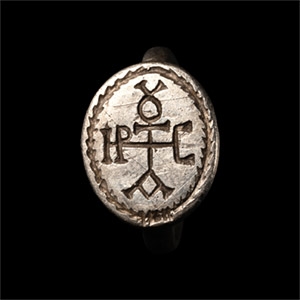 Byzantine Silver Ring with Monogram