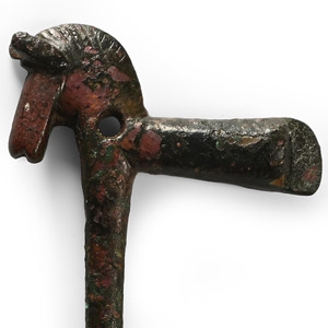 Greek Geometric Pin with Horse Terminal