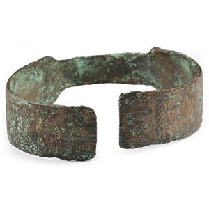 Western Asiatic Bronze Decorated Bracelet