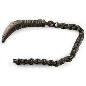 Viking Bronze Bears Tooth Amulet with Chain
