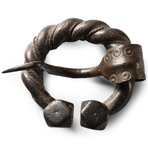 Viking Bronze Twisted Penannular Brooch