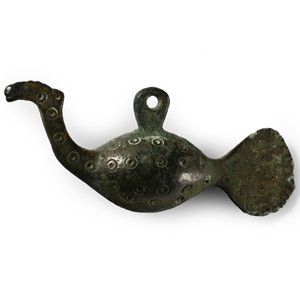 Viking Bronze Decorated Bird Pendant