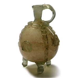 Late Roman Glass Vessel with Trail