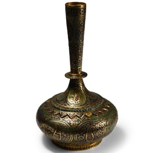 Indian Gilt Enamelled Vase