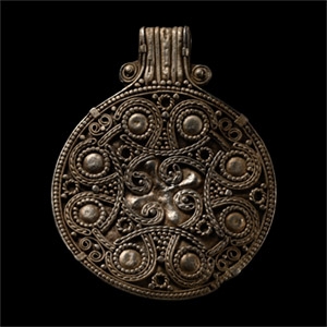 Scandinavian Viking Silver Filigree Pendant