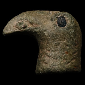 Viking Age Bronze Eagle-Head Riding Crop Terminal