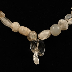 Western Asiatic Rock Crystal, Glass and Stone Bead Necklace String