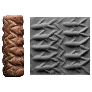 Sumerian Cylinder Seal with Fish