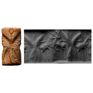 Sumerian Stone Cylinder Seal with Eagle