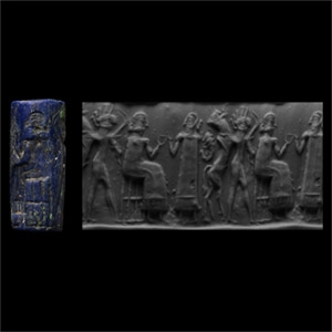 Early Dynastic Lapis Lazuli Cylinder Seal