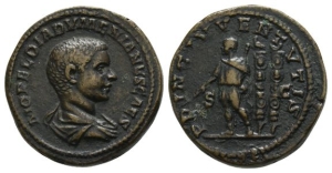 Reproduction of Diadumenian, as Caesar AE Sestertius.