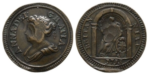 Reproduction of Anne AE Pattern Farthing.