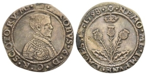 Reproduction of Scotland, James VI AR Ten Shillings.