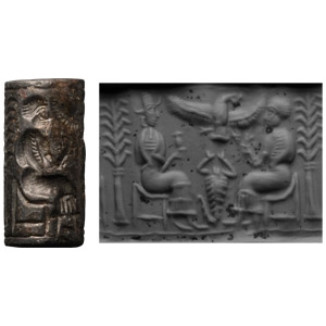 Western Asiatic Old Babylonian Haematite Cylinder Seal