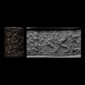Old Babylonian Haematite Cylinder Seal