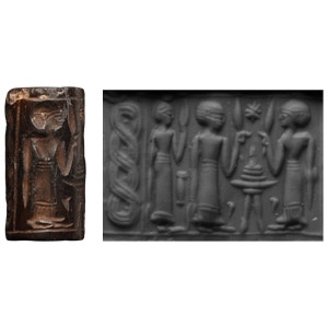 Western Asiatic Old Babylonian Haematite Cylinder Seal