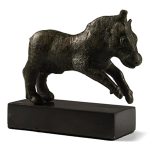 Romano-Celtic Bronze Leaping Boar Statuette