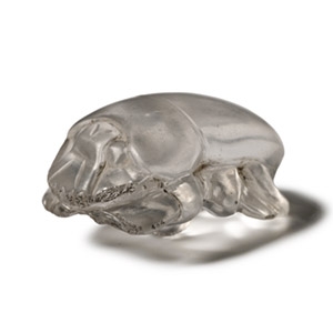 Egyptian Rock Crystal Heart Scarab