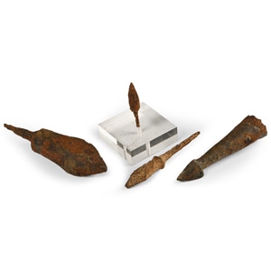 Medieval Iron Crossbow Bolt and Arrowhead Collection