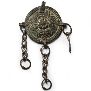 Byzantine Bronze Floral Chain Junction