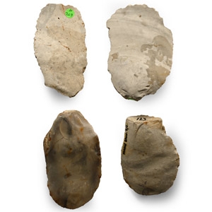 Stone Age British Flint Scraper Group