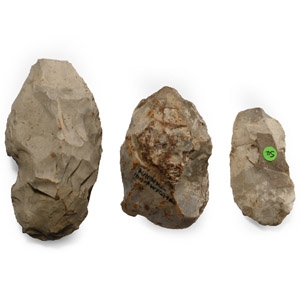 Stone Age Flint Hand Axe and Tool Group