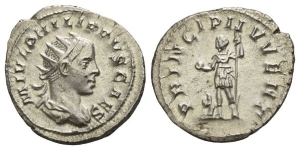 Philip II, as Caesar AR Antoninianus.