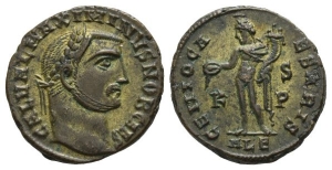 Maximinus II, as Caesar BI Nummus.