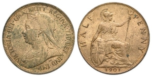 Great Britain. Hanover, Victoria AE Halfpenny.