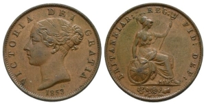 Great Britain. Hanover, Victoria CU Halfpenny.