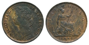 Great Britain. Hanover, Victoria AE Farthing.