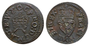 Great Britain. Stuart, Charles I AE Farthing.