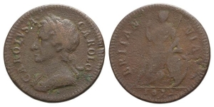 Great Britain. Stuart, Charles II CU Farthing.