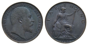 Great Britain. Saxe-Coburg-Gotha, Edward VII AE Farthing.