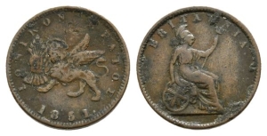 Greece. Ionian Islands, British Administration CU Lepton.