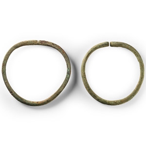 Bronze Age Bracelet Pair with Trumpet Terminals