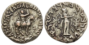 Indo-Scythians, Azes AR Tetradrachm.