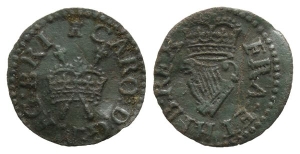 Great Britain. Stuart, Charles I AE Farthing.