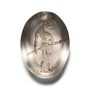 Roman Rock Crystal Gemstone with Sobek