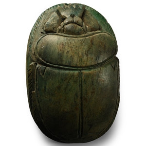 Grand Tour Steatite Scarab with Hieroglyphics