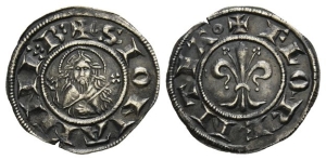 Reproduction of Italy, Firenze AR Fiorino Nuovo da 12 Denari.