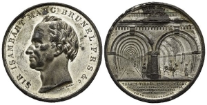 Opening of Thames Tunnel WM Inauguration Medal.