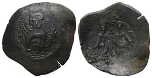 Theodore Comnenus-Ducas, as Emperor of Thessalonica BI Trachy.