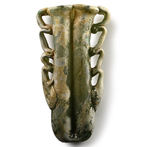 Roman Glass Double Balsamarium with Iridescence