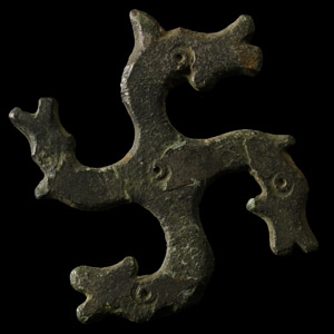 Roman Bronze Plate Brooch